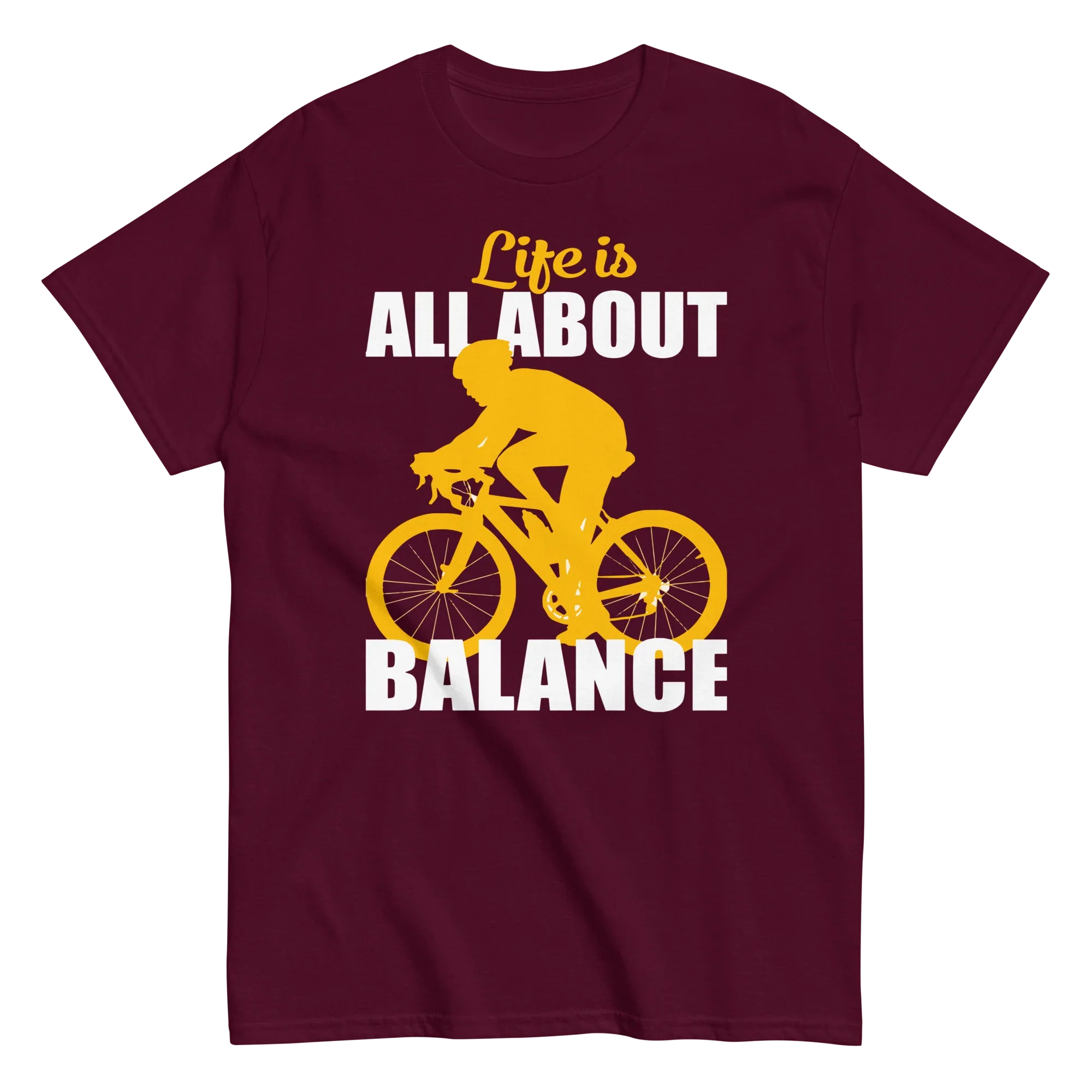 BALANCED LIFE unisex t-shirt - Printoo Shop - - bicycle, t-shirt, unisex, Unisex Classic Tee | Gildan 5000