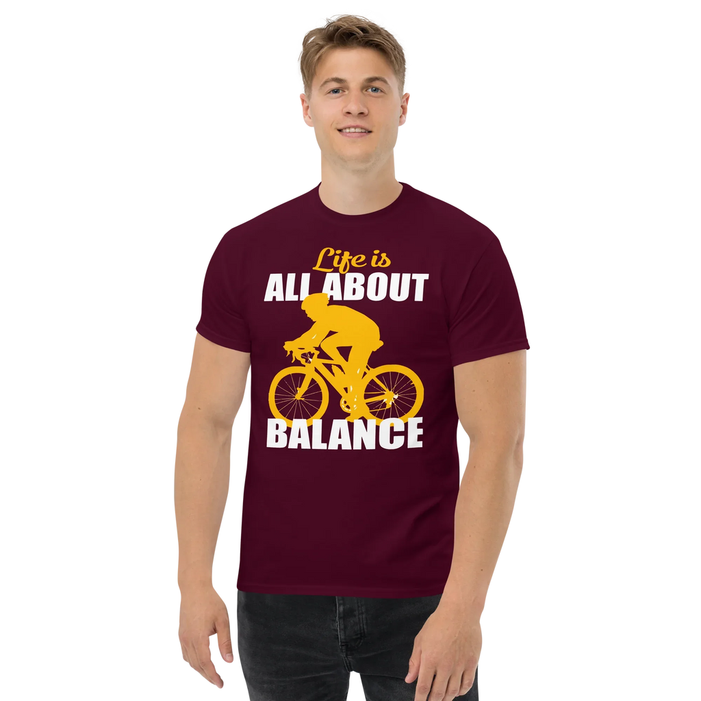 BALANCED LIFE unisex t-shirt - Printoo Shop - - bicycle, t-shirt, unisex, Unisex Classic Tee | Gildan 5000