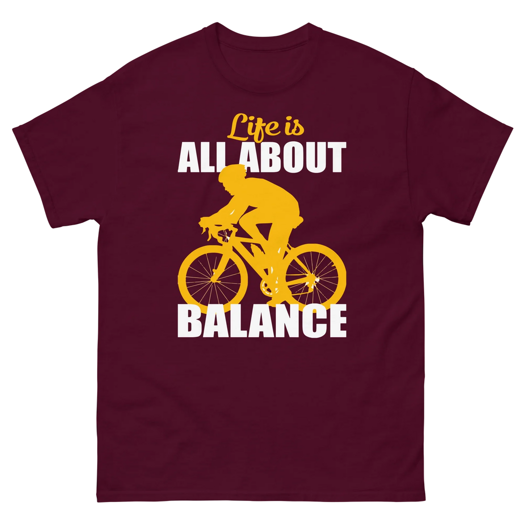 BALANCED LIFE unisex t-shirt - Printoo Shop - - bicycle, t-shirt, unisex, Unisex Classic Tee | Gildan 5000