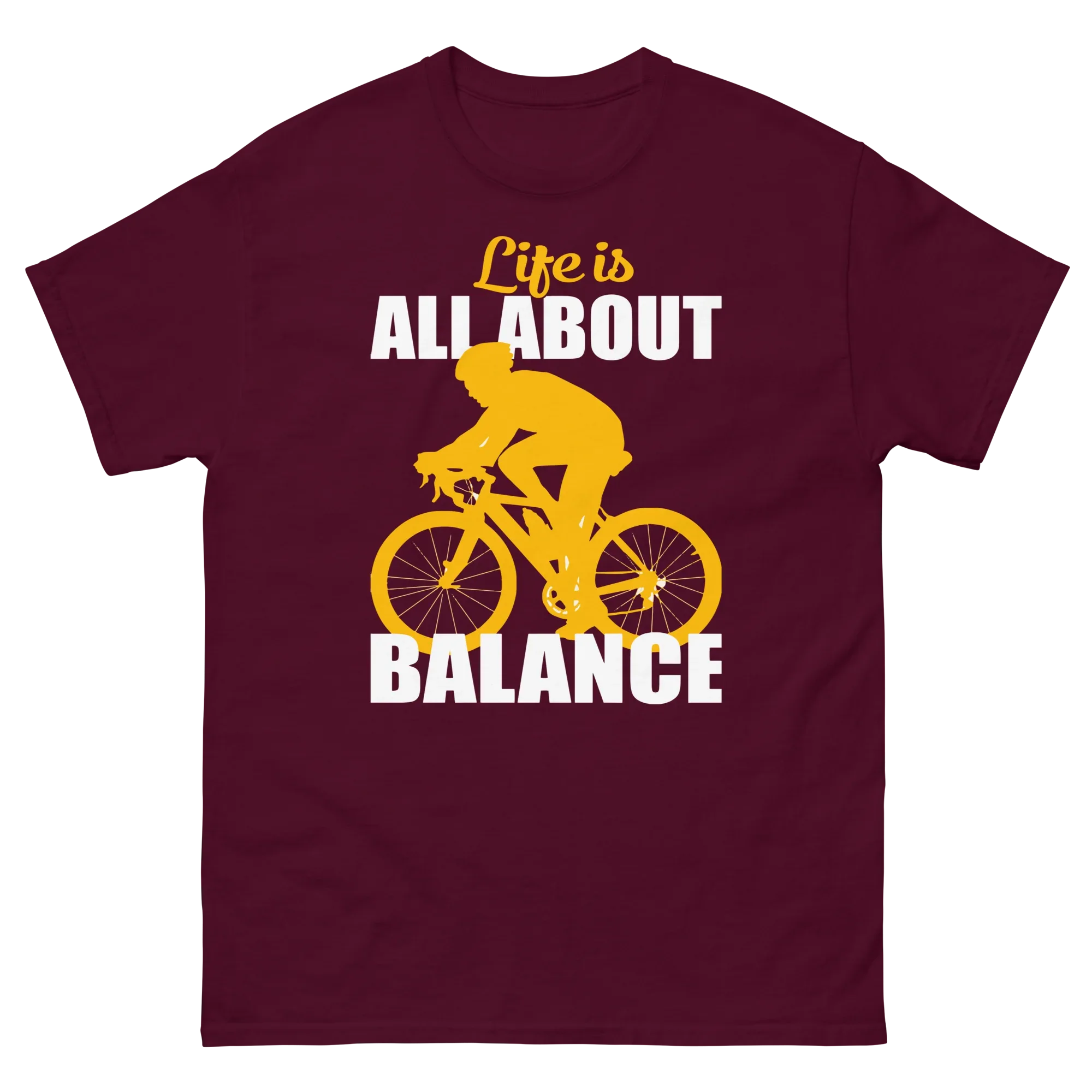 BALANCED LIFE unisex t-shirt - Printoo Shop - - bicycle, t-shirt, unisex, Unisex Classic Tee | Gildan 5000