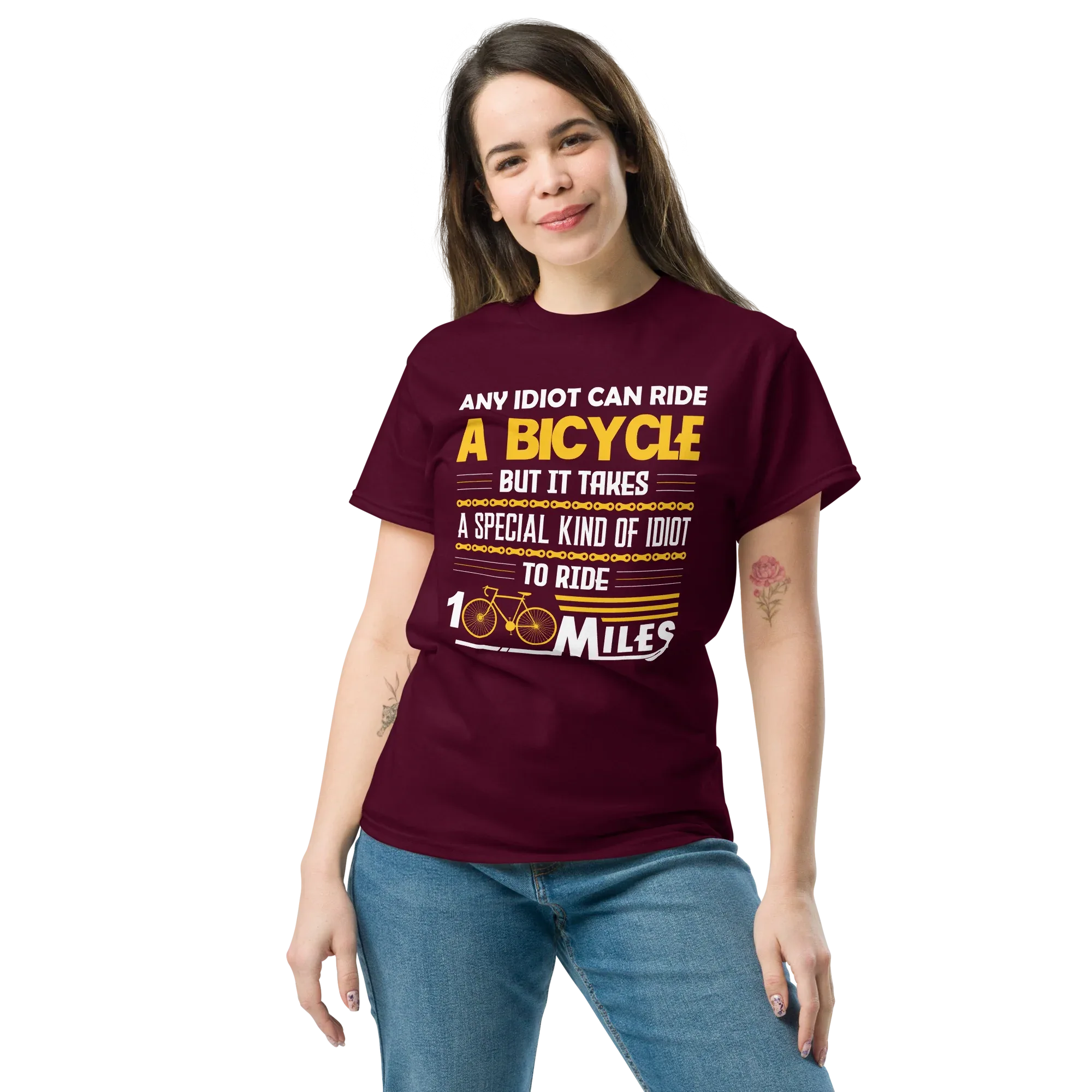 100 MILES unisex t-shirt - Printoo Shop - - bicycle, t-shirt, unisex, Unisex Classic Tee | Gildan 5000