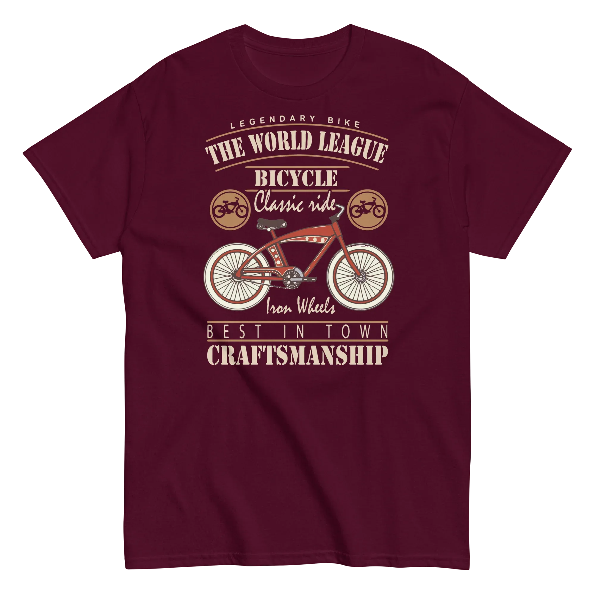 THE WORLD LEAGUE BICYCLE unisex t-shirt - - Bicycle t-shirts - Printoo Shop