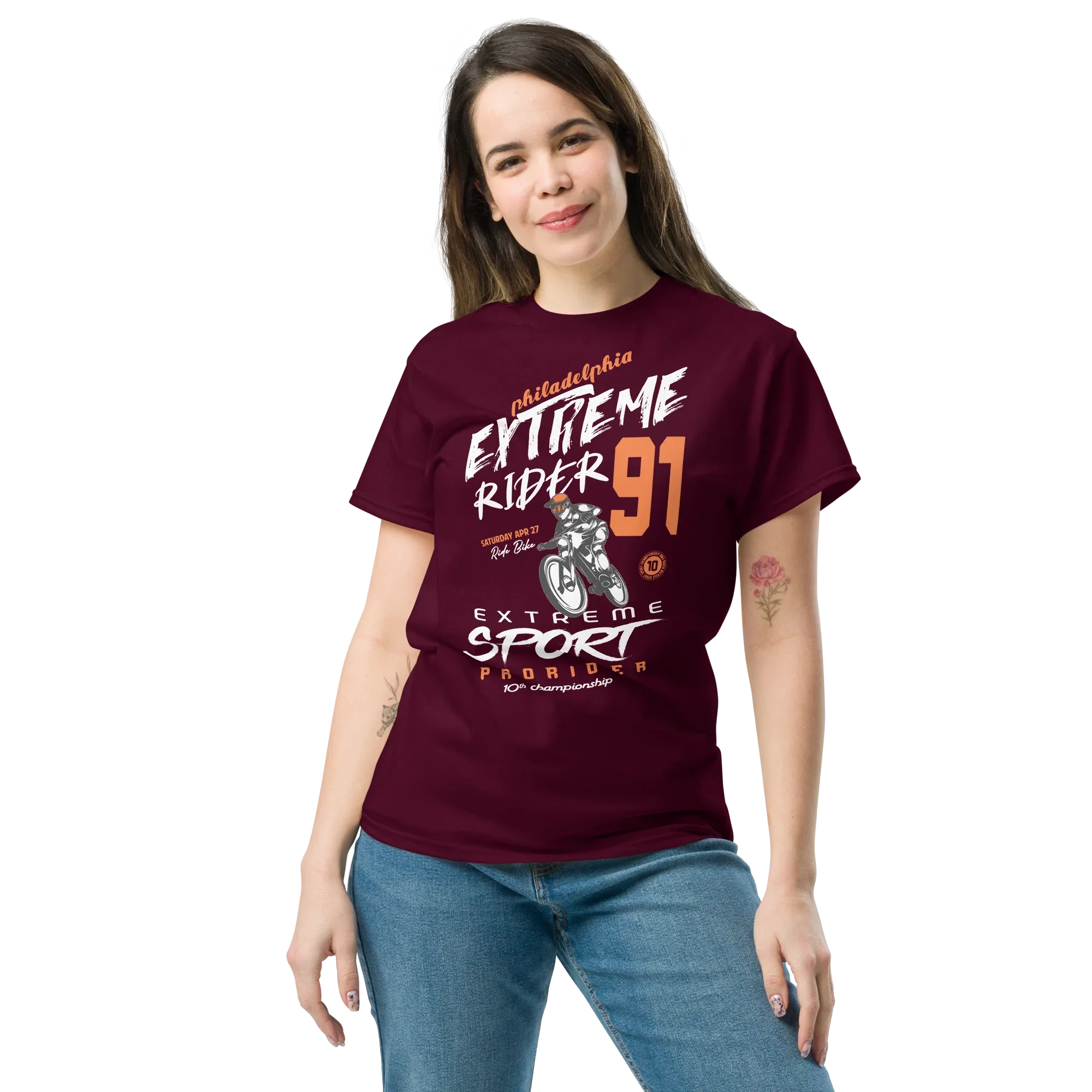 EXTREME RIDER unisex t-shirt - - Bicycle t-shirts - Printoo Shop