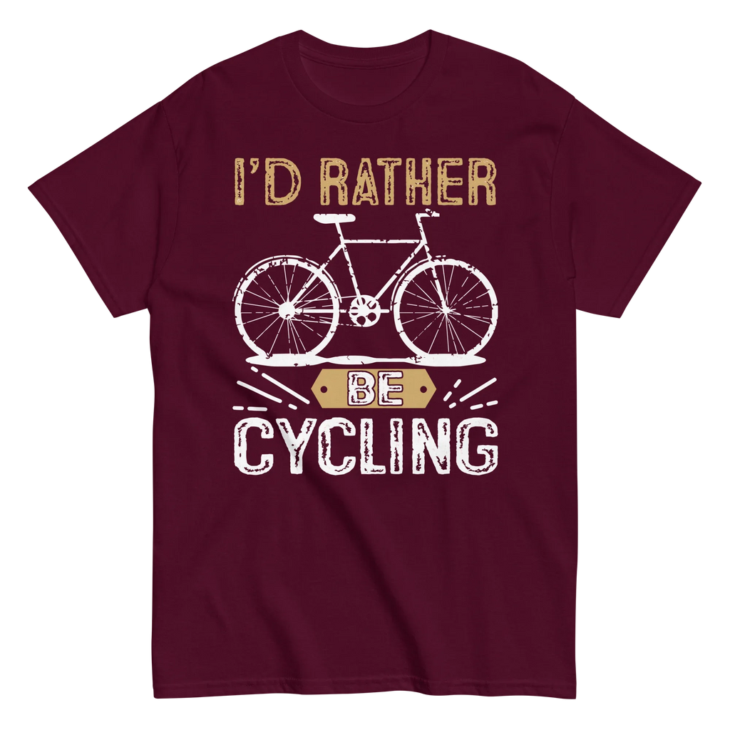 I'D RATHER BE CYCLING unisex t-shirt - - Bicycle t-shirts - Printoo Shop