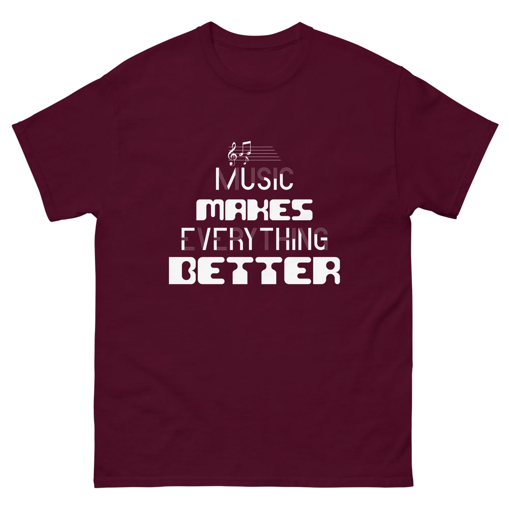 BETTER WITH MUSIC unisex t-shirt - - Music t-shirts - Printoo Shop