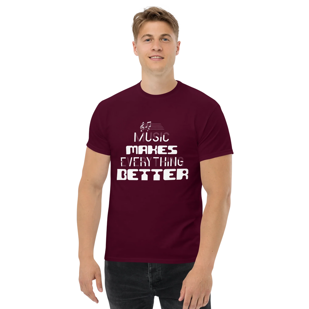 BETTER WITH MUSIC unisex t-shirt - - Music t-shirts - Printoo Shop