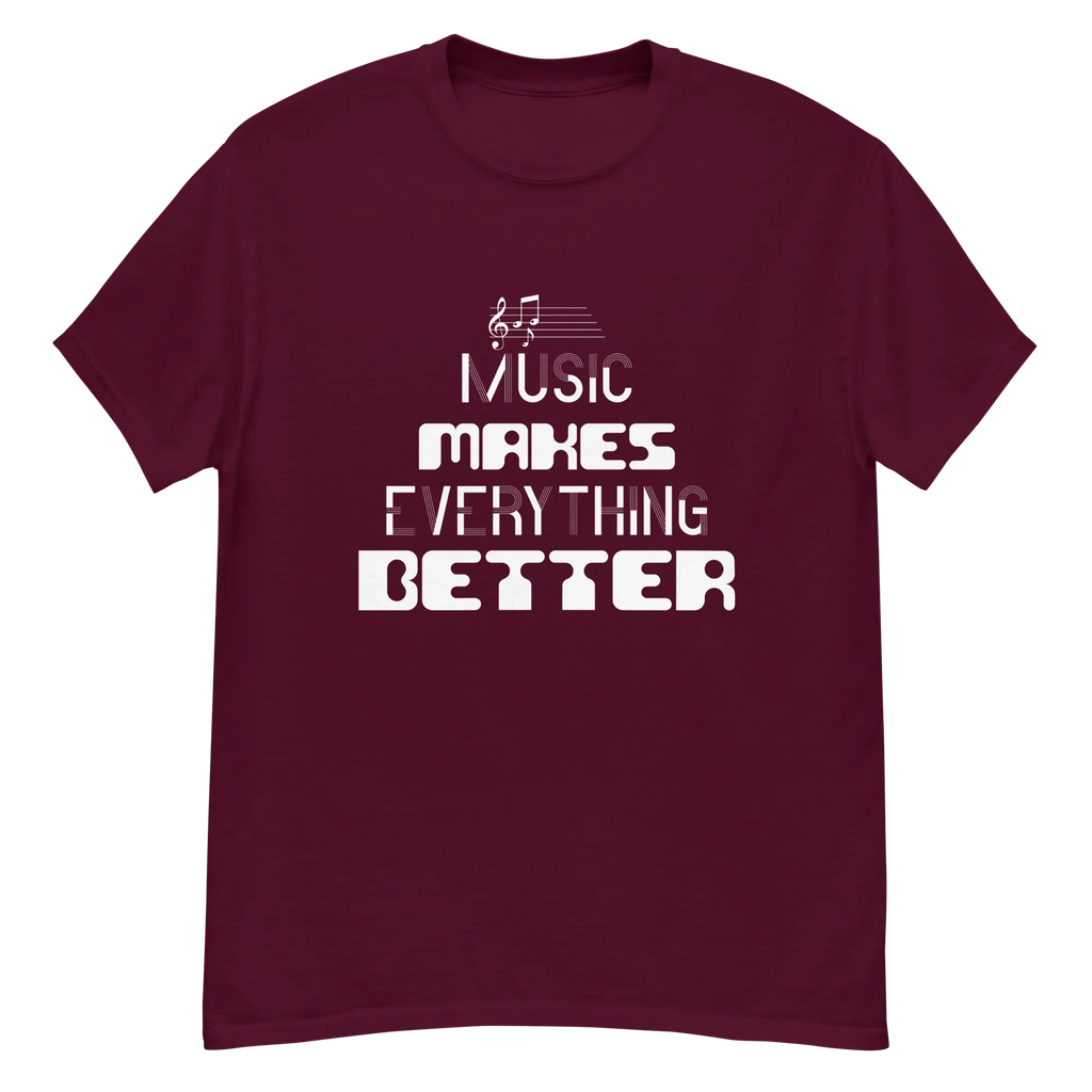 BETTER WITH MUSIC unisex t-shirt - - Music t-shirts - Printoo Shop