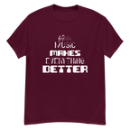 BETTER WITH MUSIC unisex t-shirt - - Music t-shirts - Printoo Shop