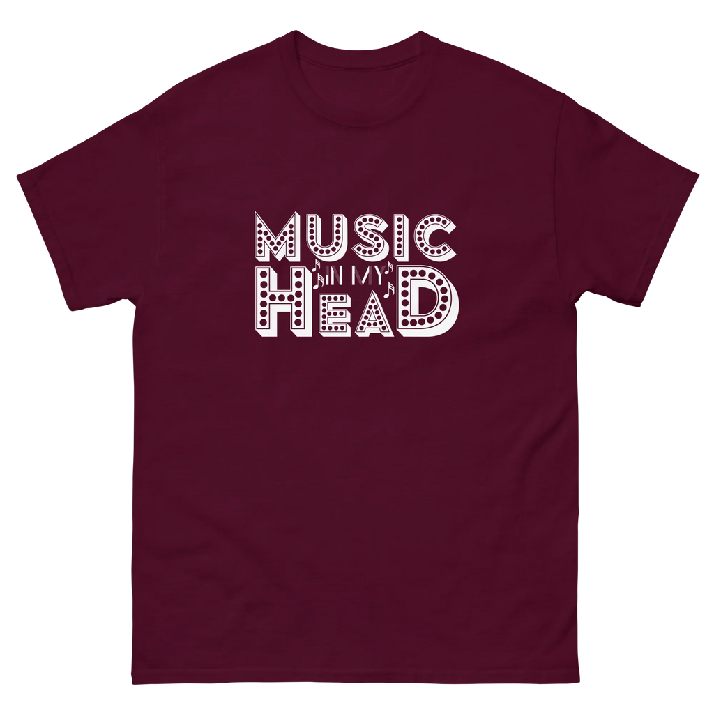 MUSIC IN MY HEAD unisex t-shirt - - Music t-shirts - Printoo Shop