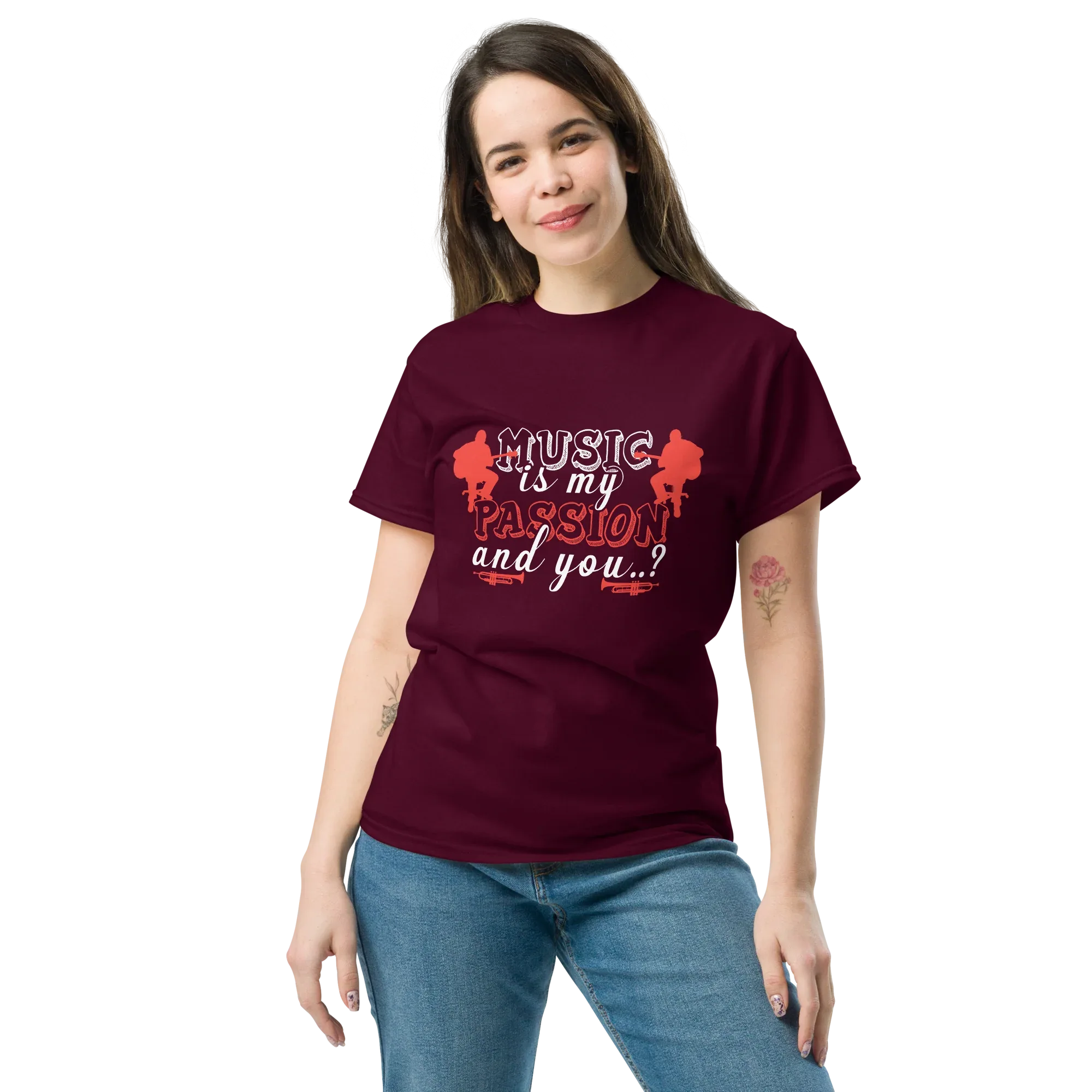 MUSIC IS MY PASSION AND YOU unisex t-shirt - - Music t-shirts - Printoo Shop