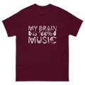 MY BRAIN IS 100%MUSIC unisex t-shirt - - Music t-shirts - Printoo Shop