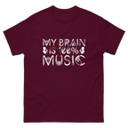 MY BRAIN IS 100%MUSIC unisex t-shirt - - Music t-shirts - Printoo Shop
