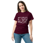 MY BRAIN IS 100%MUSIC unisex t-shirt - - Music t-shirts - Printoo Shop