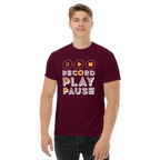 RECORD PLAY PAUSE unisex t-shirt - - Music t-shirts - Printoo Shop