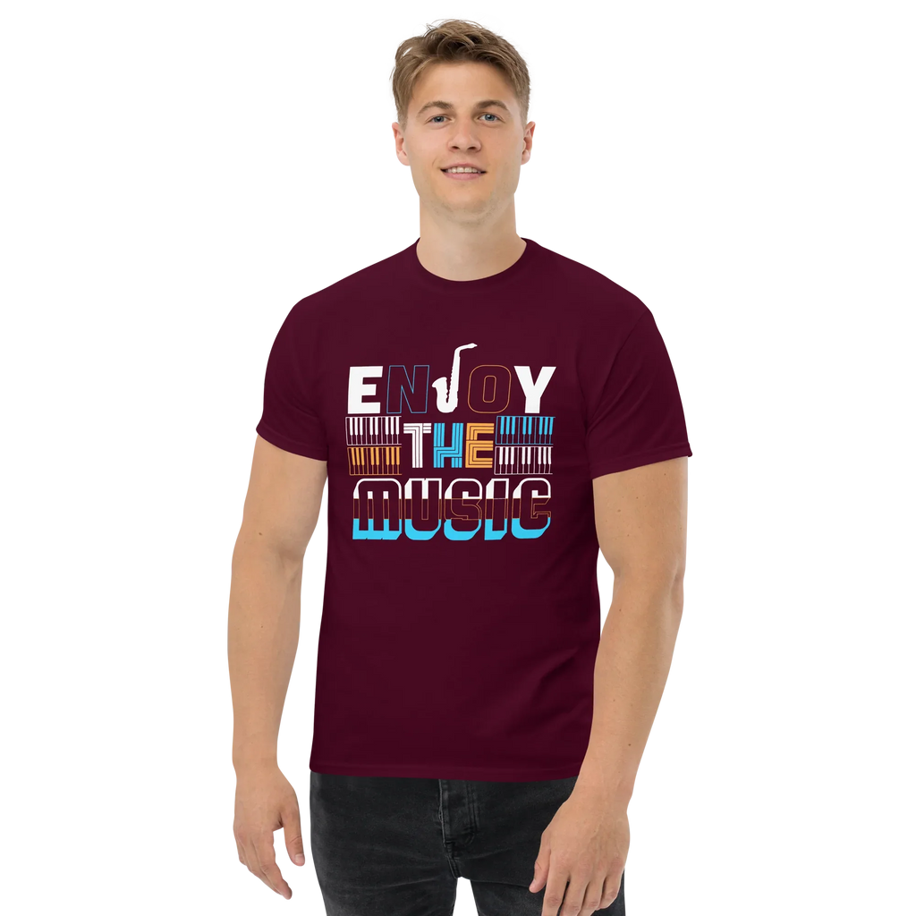 ENJOY THE MUSIC unisex t-shirt - - Music t-shirts - Printoo Shop