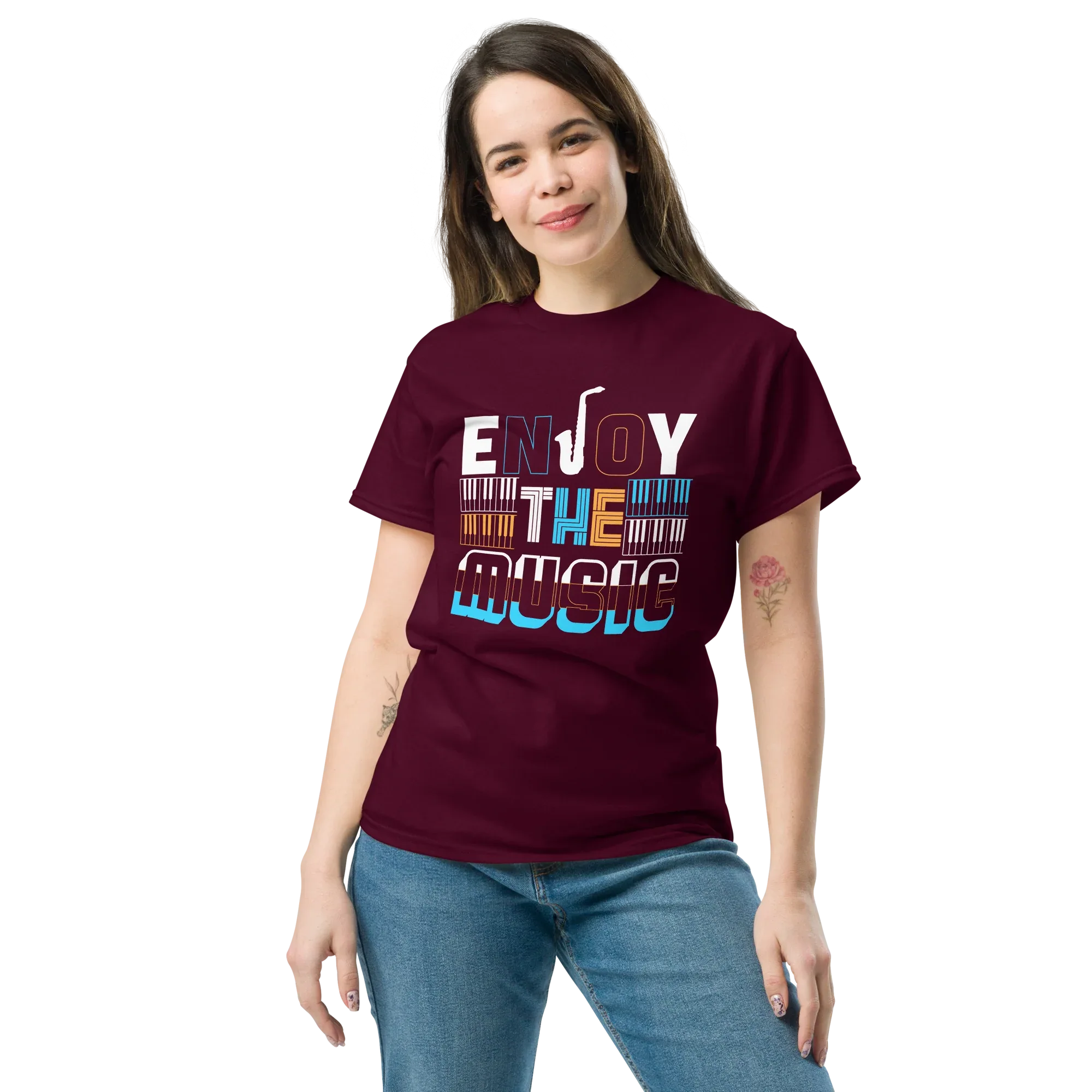 ENJOY THE MUSIC unisex t-shirt - - Music t-shirts - Printoo Shop
