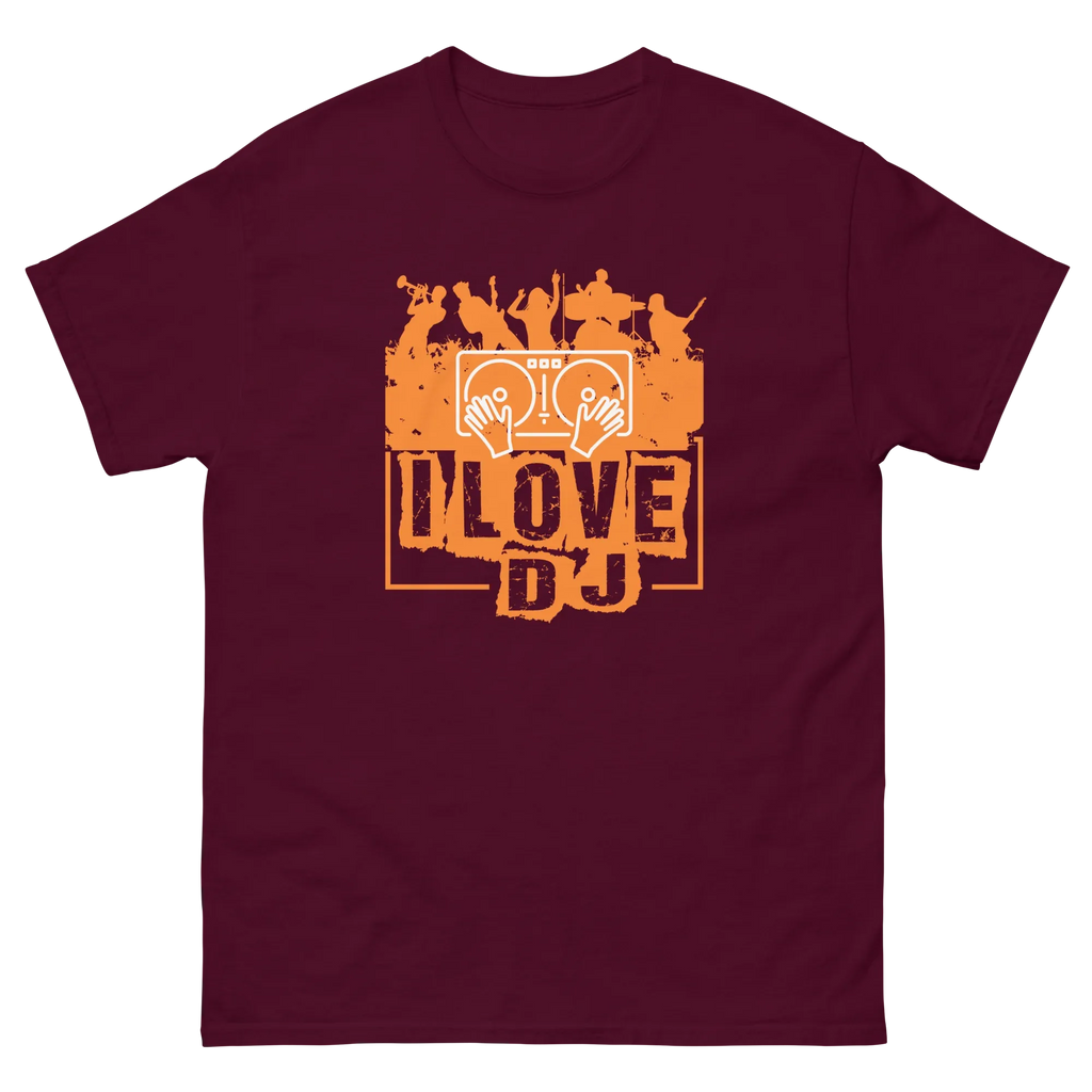 I LOVE DJ unisex t-shirt - - Music t-shirts - Printoo Shop