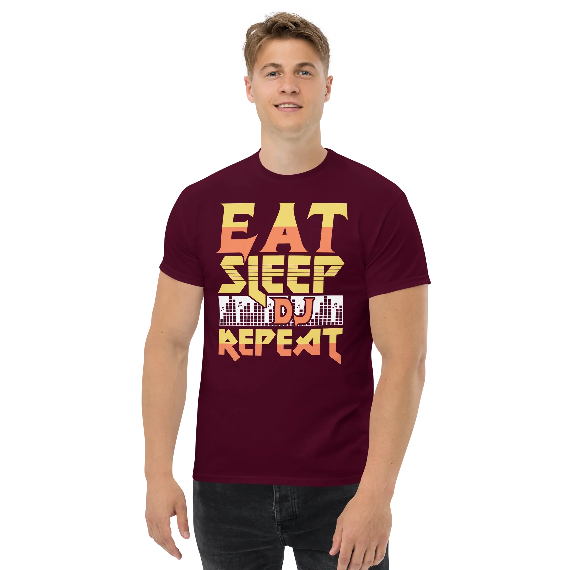 EAT SLEEP DJ REPEAT unisex t-shirt - - Music t-shirts - Printoo Shop