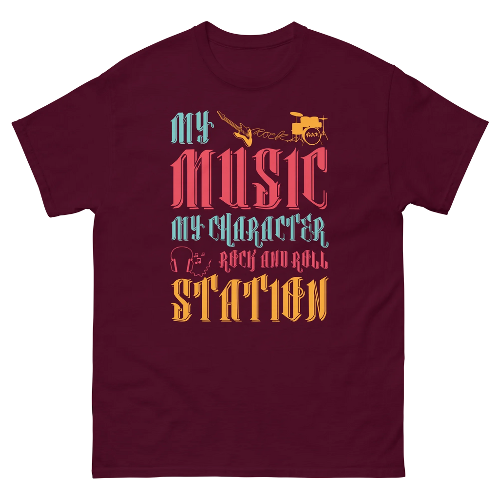 MY MUSIC MY CHARACTER unisex t-shirt - - Music t-shirts - Printoo Shop
