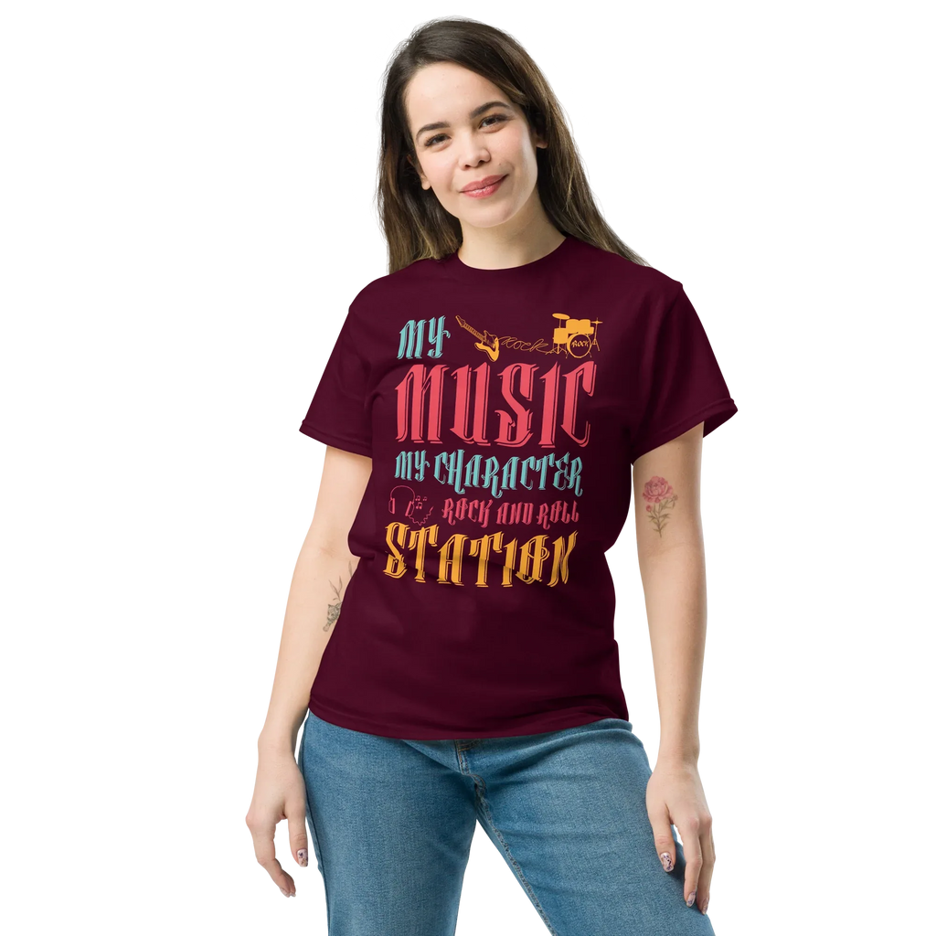 MY MUSIC MY CHARACTER unisex t-shirt - - Music t-shirts - Printoo Shop