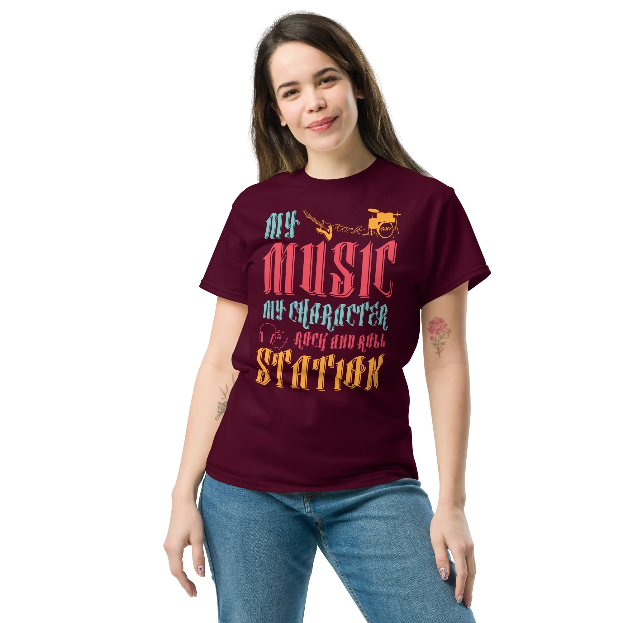 MY MUSIC MY CHARACTER unisex t-shirt - Printoo Shop - - 039.png, Music t-shirt, t-shirt, unisex, Unisex Classic Tee | Gildan 5000