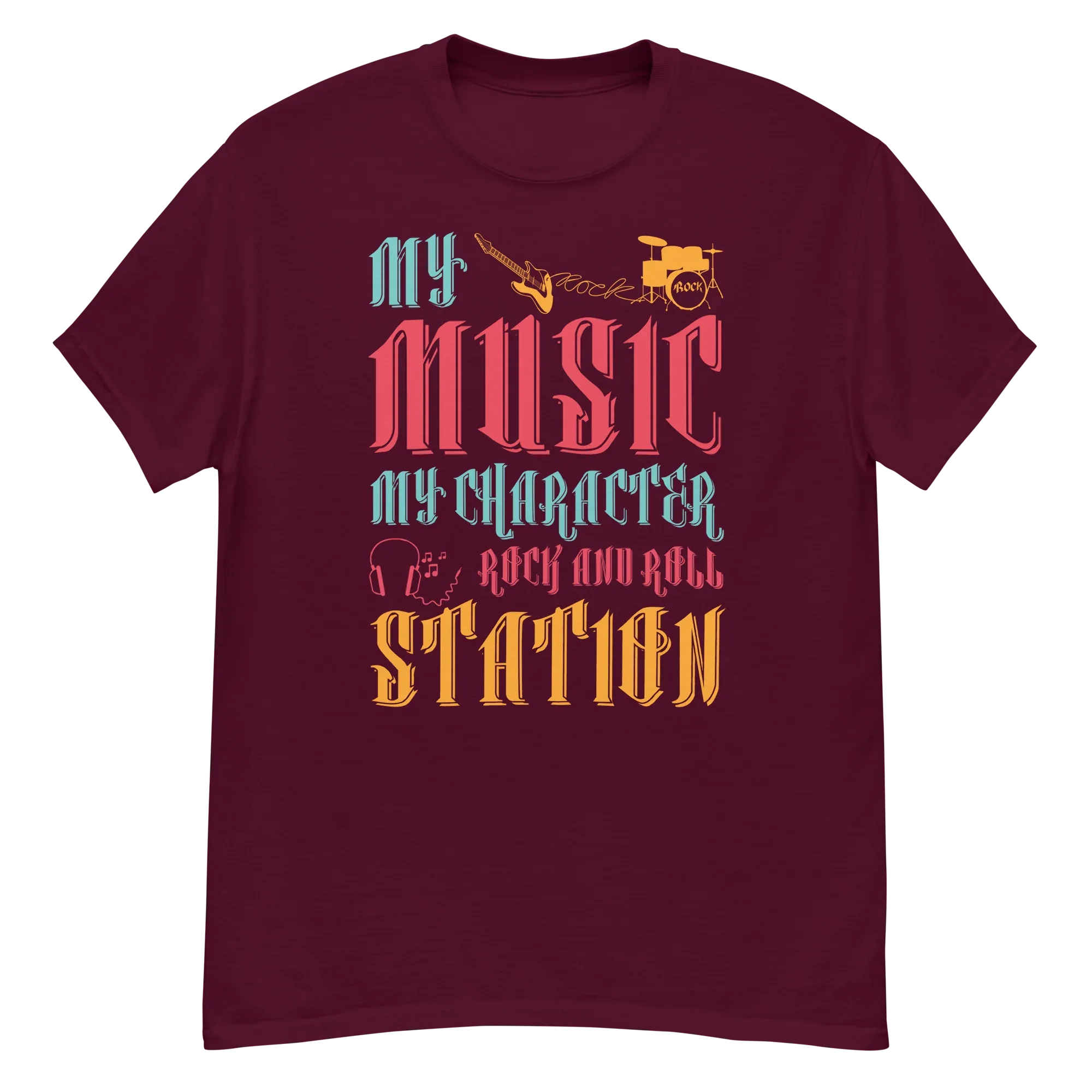 MY MUSIC MY CHARACTER unisex t-shirt - - Music t-shirts - Printoo Shop