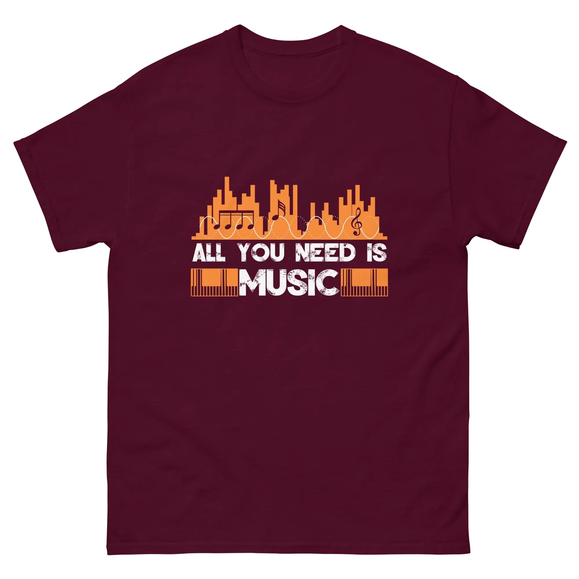 ALL YOU NEED IS MUSIC unisex t-shirt - Printoo Shop - - 041.png, Music t-shirt, t-shirt, unisex, Unisex Classic Tee | Gildan 5000