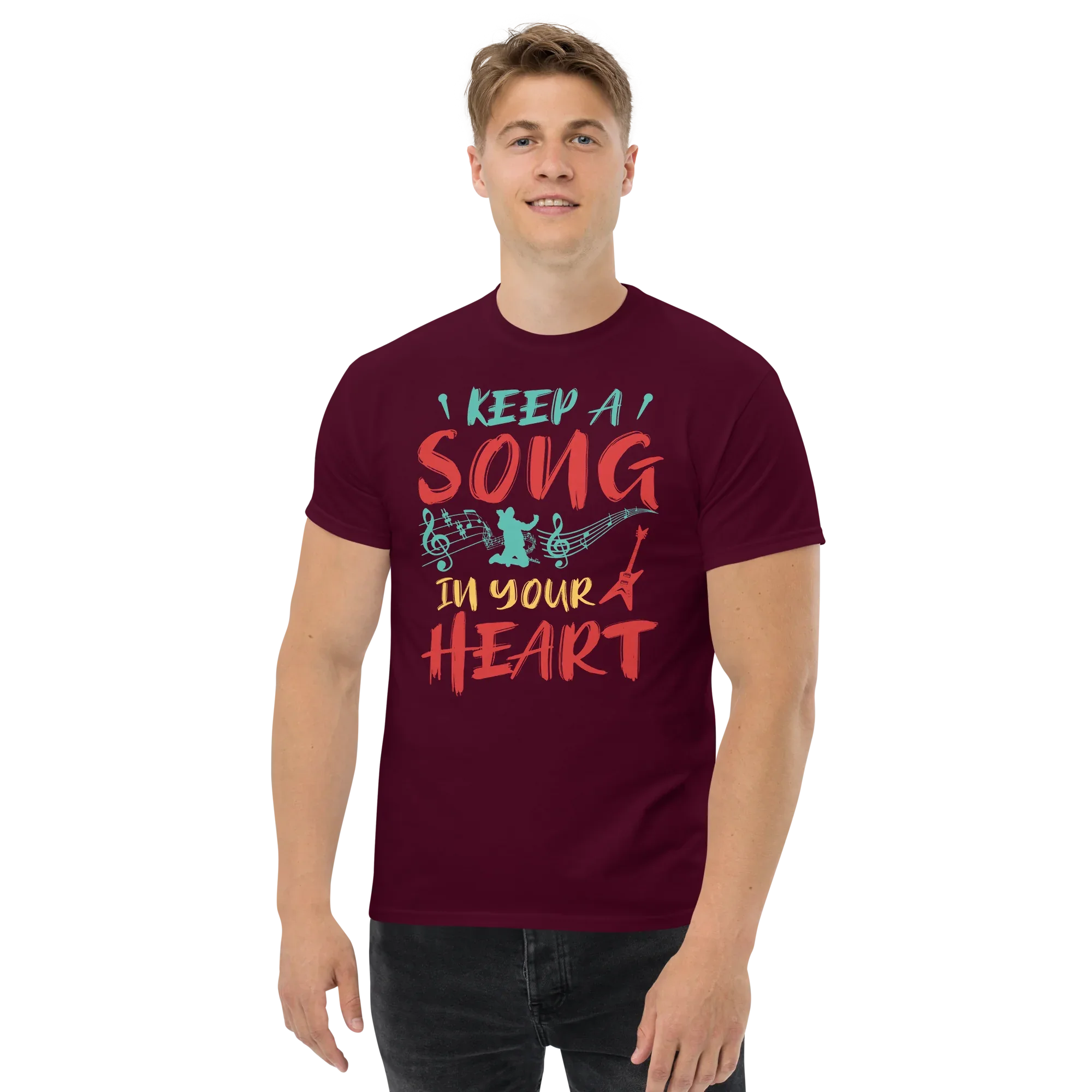 KEEP A SONG IN YOUR HEART unisex t-shirt - Printoo Shop - - 037.png, Music t-shirt, t-shirt, unisex, Unisex Classic Tee | Gildan 5000