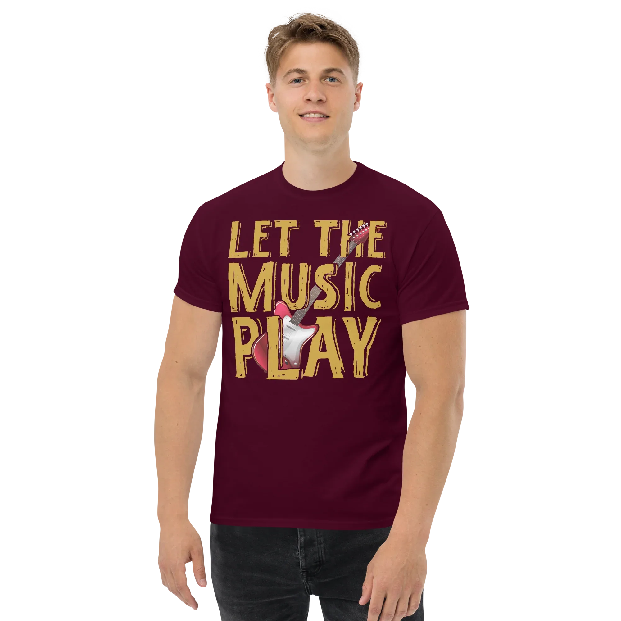 LET THE MUSIC PLAY unisex t-shirt - Printoo Shop - - 002.png, Music t-shirt, t-shirt, unisex, Unisex Classic Tee | Gildan 5000