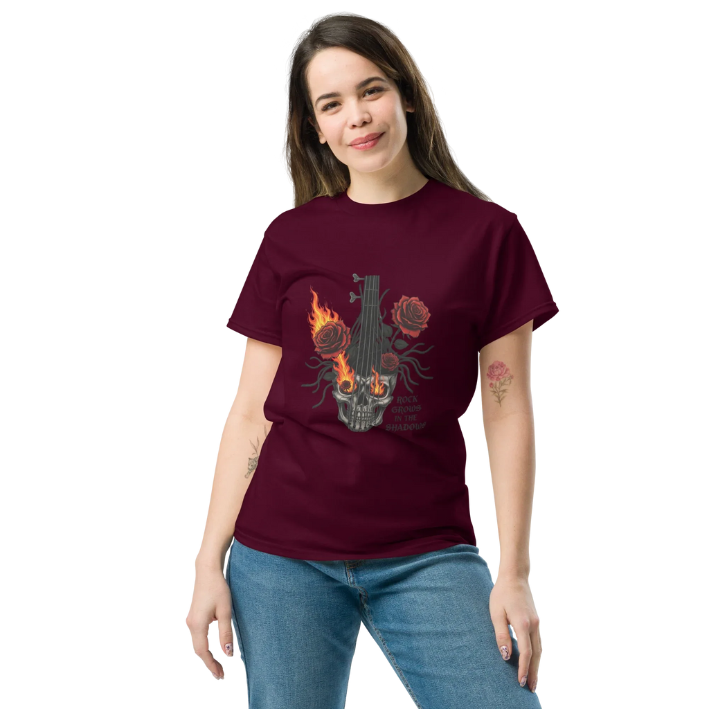 ROCK GROWS IN THE SHADOWS unisex t-shirt - - - Printoo Shop