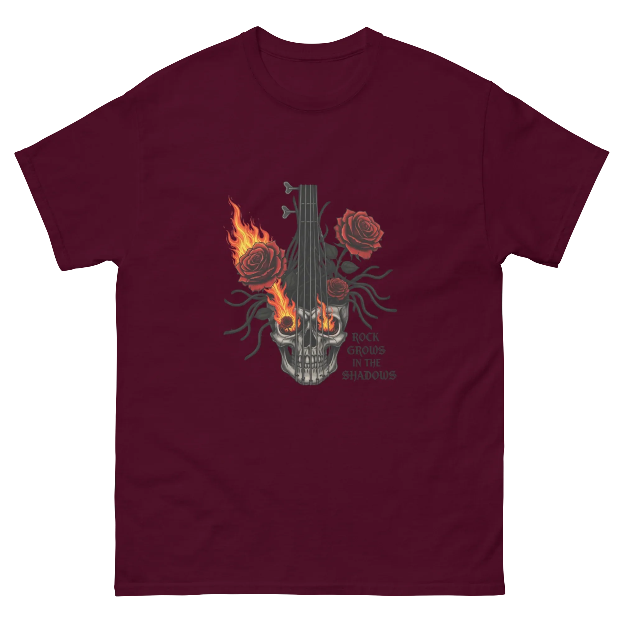 ROCK GROWS IN THE SHADOWS unisex t-shirt - Printoo Shop - - metalmusic, Music t-shirt, t-shirt, unisex, Unisex Classic Tee | Gildan 5000
