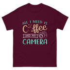 COFFEE AND CAMERA unisex t-shirt - - - Printoo Shop