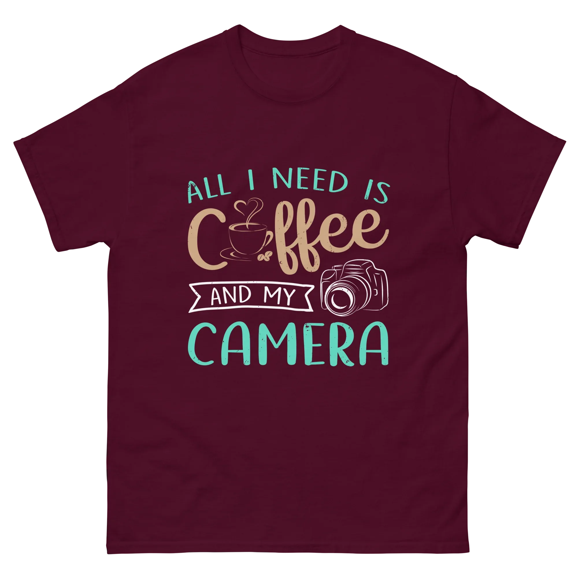 COFFEE AND CAMERA unisex t-shirt - Printoo Shop - - t-shirt, unisex, Unisex Classic Tee | Gildan 5000