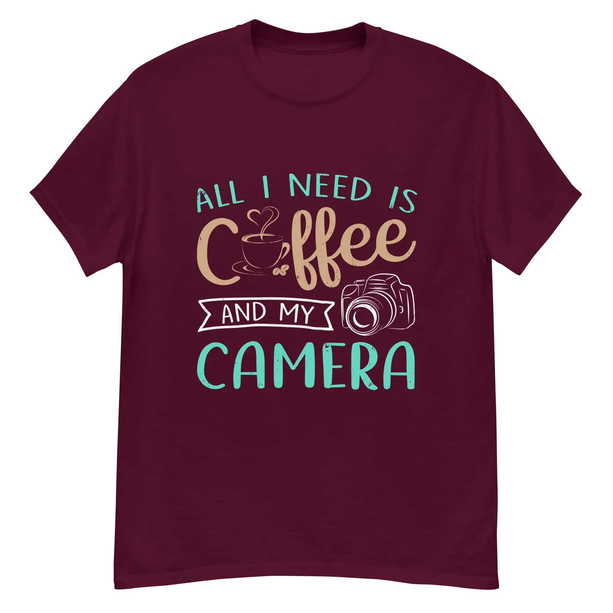 COFFEE AND CAMERA unisex t-shirt - Printoo Shop - - t-shirt, unisex, Unisex Classic Tee | Gildan 5000