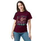 COFFEE AND CAMERA unisex t-shirt - - - Printoo Shop