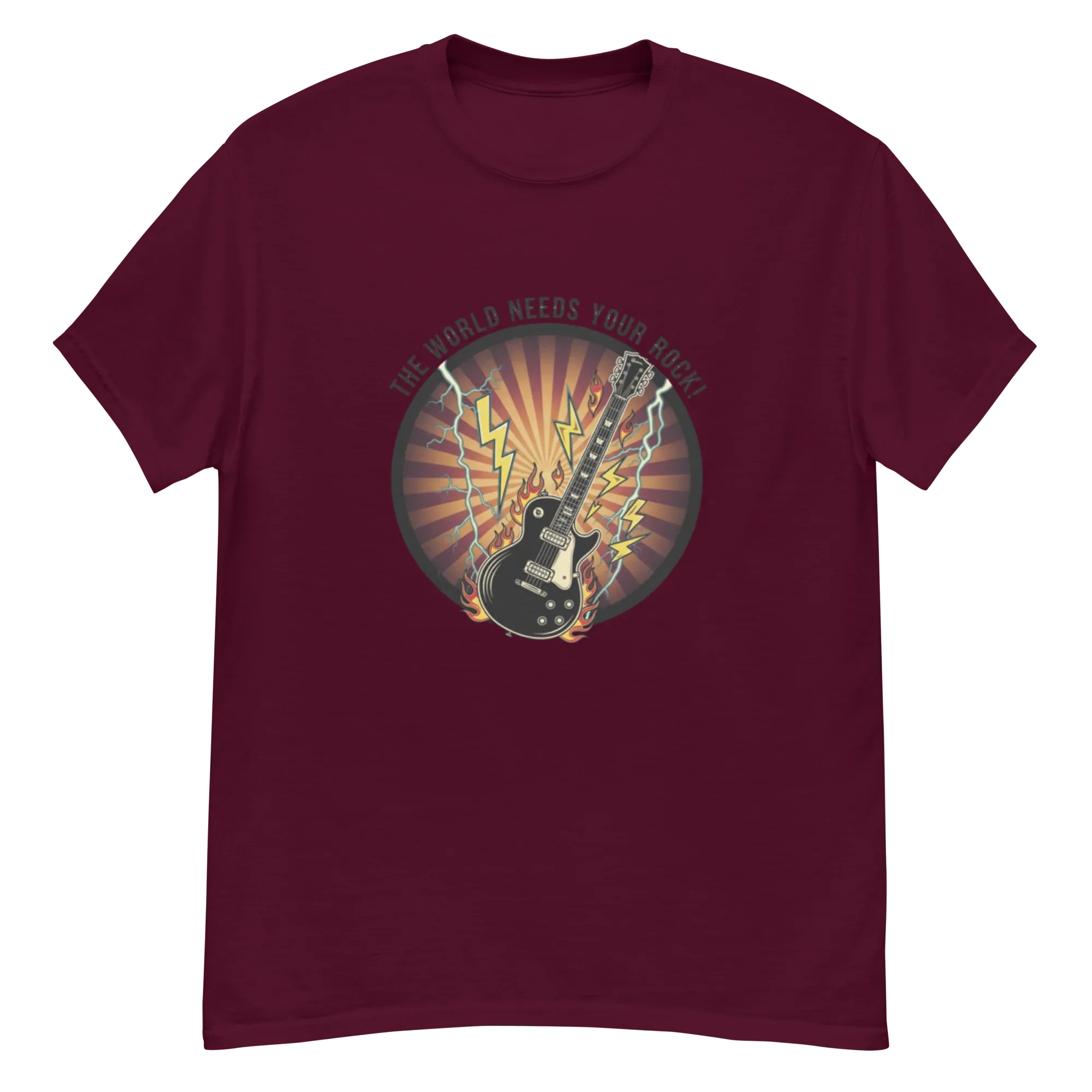 THE WORLD NEEDS YOUR ROCK unisex t-shirt - Printoo Shop - - metalmusic, Music t-shirt, t-shirt, unisex, Unisex Classic Tee | Gildan 5000