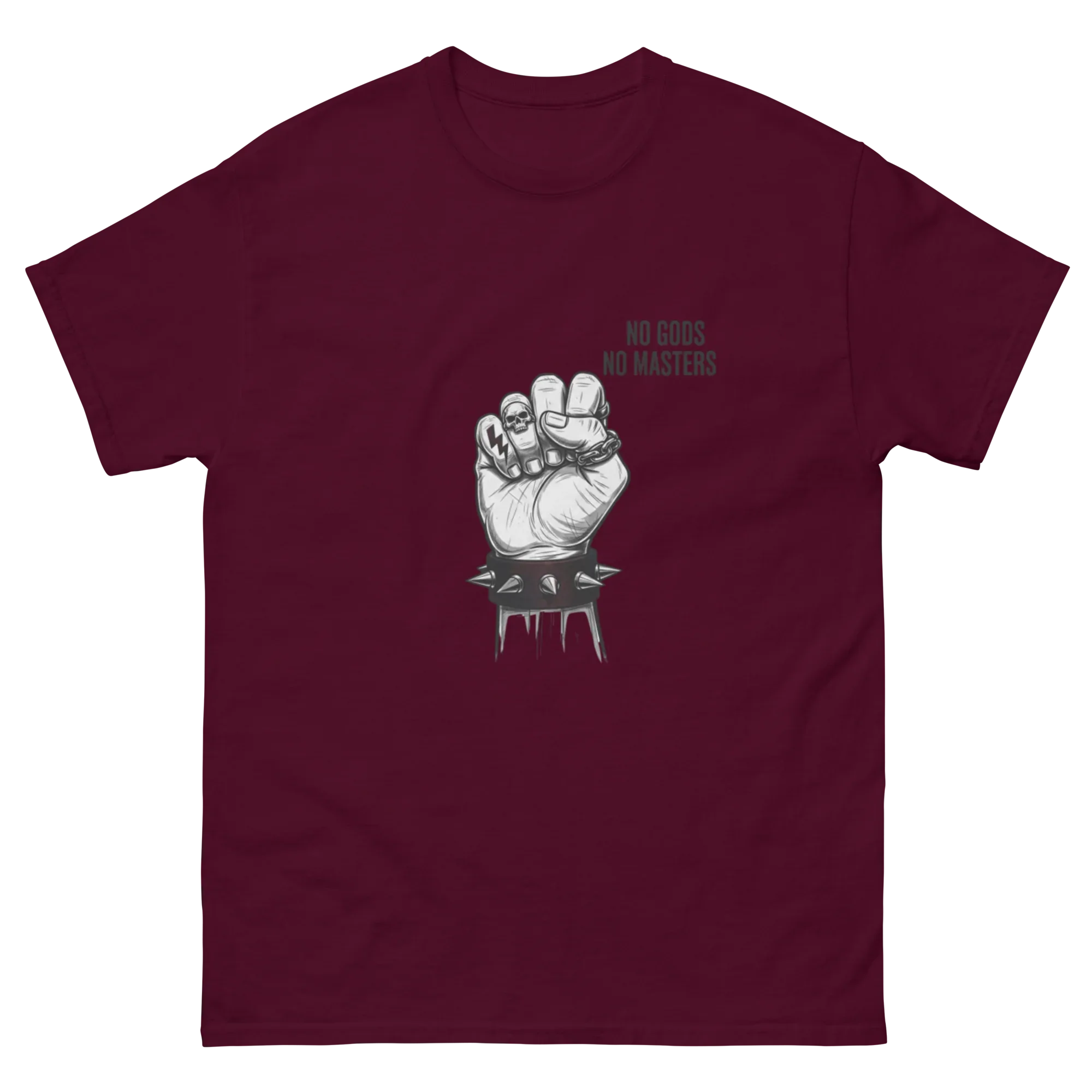 NO GODS NO MASTERS unisex t-shirt - Printoo Shop - - metalmusic, Music t-shirt, t-shirt, unisex, Unisex Classic Tee | Gildan 5000