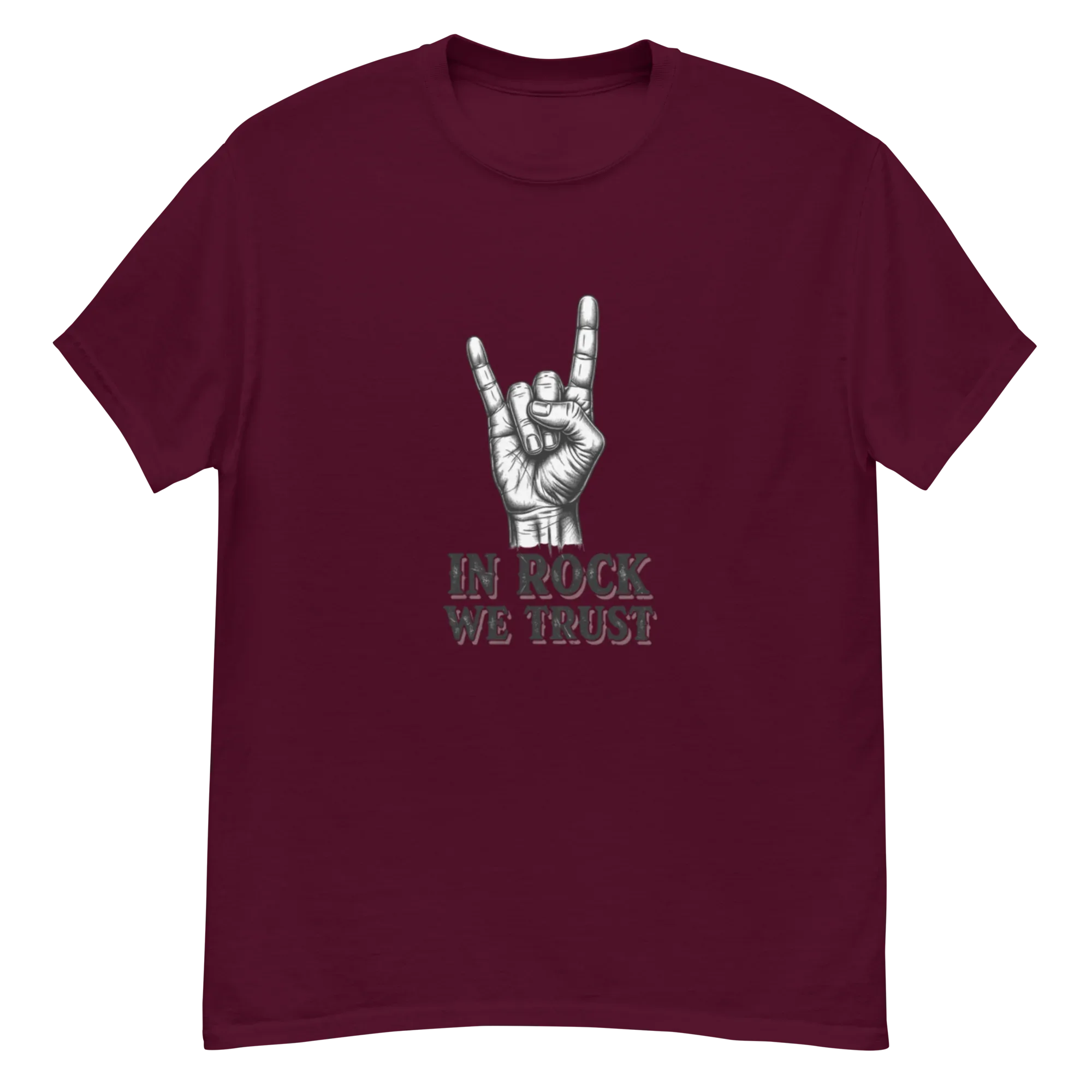 IN ROCK WE TRUST unisex t-shirt - Printoo Shop - - metalmusic, Music t-shirt, t-shirt, unisex, Unisex Classic Tee | Gildan 5000