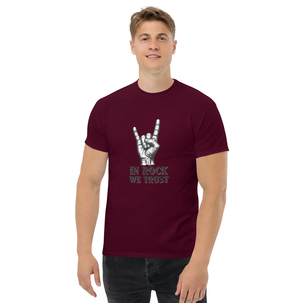 IN ROCK WE TRUST unisex t-shirt - - - Printoo Shop