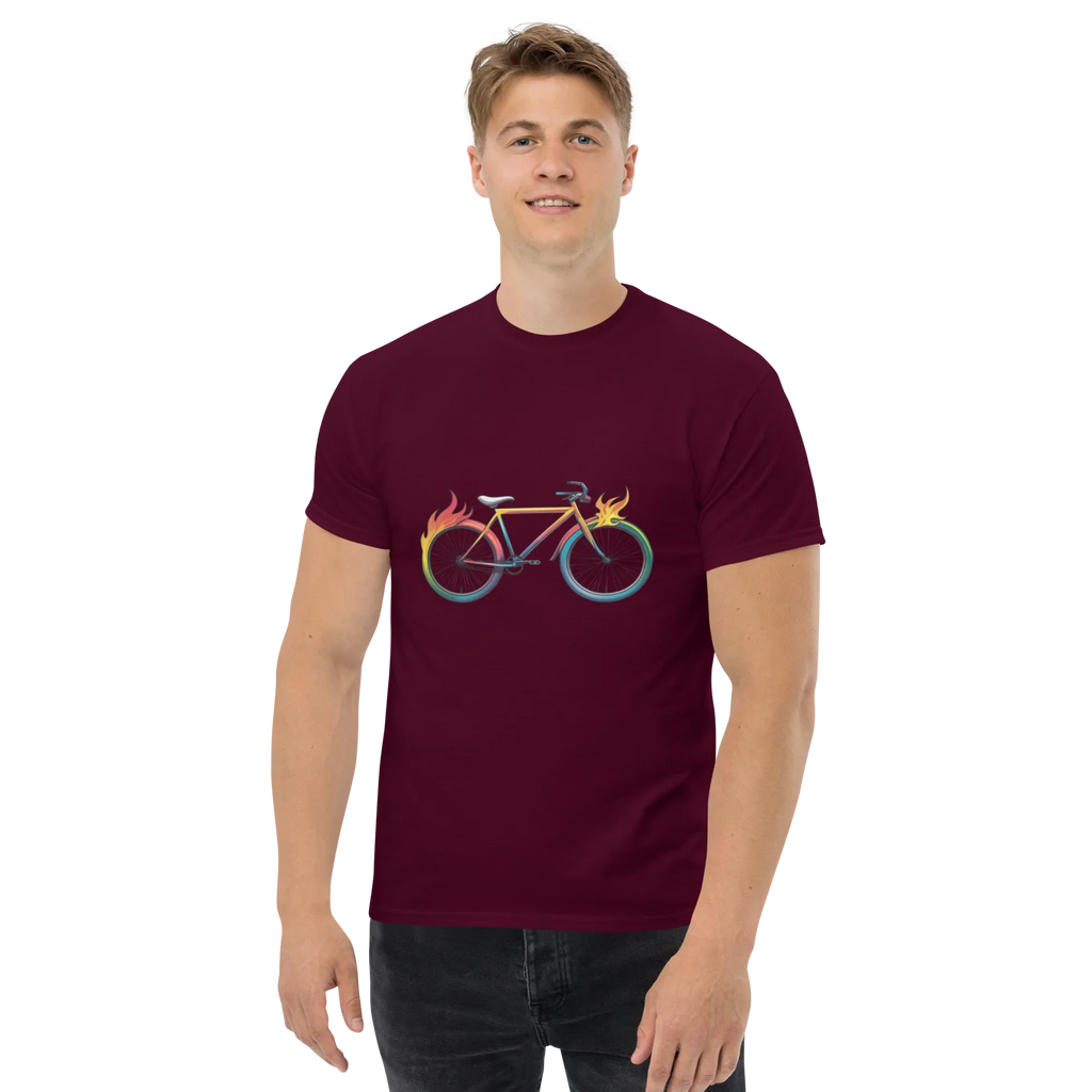 FLAMING WHEELS unisex t-shirt - - - Printoo Shop