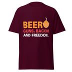 BEER GUNS BACON AND FREEDOM unisex t-shirt - - - Printoo Shop