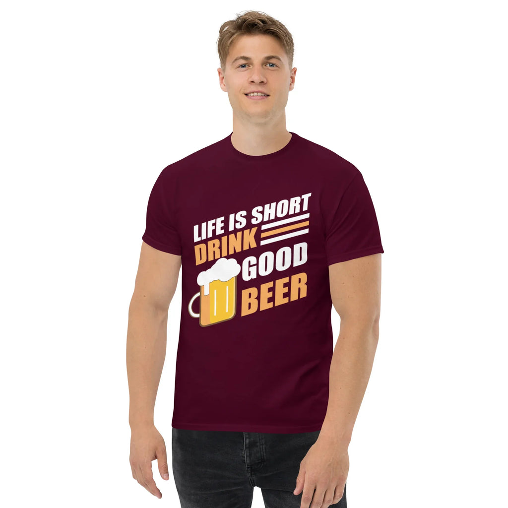 LIFE IS SHORT DRINK GOOD BEER unisex t-shirt - - - Printoo Shop