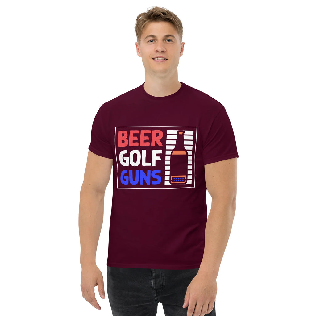 BEER GOLF GUNS unisex t-shirt - - - Printoo Shop