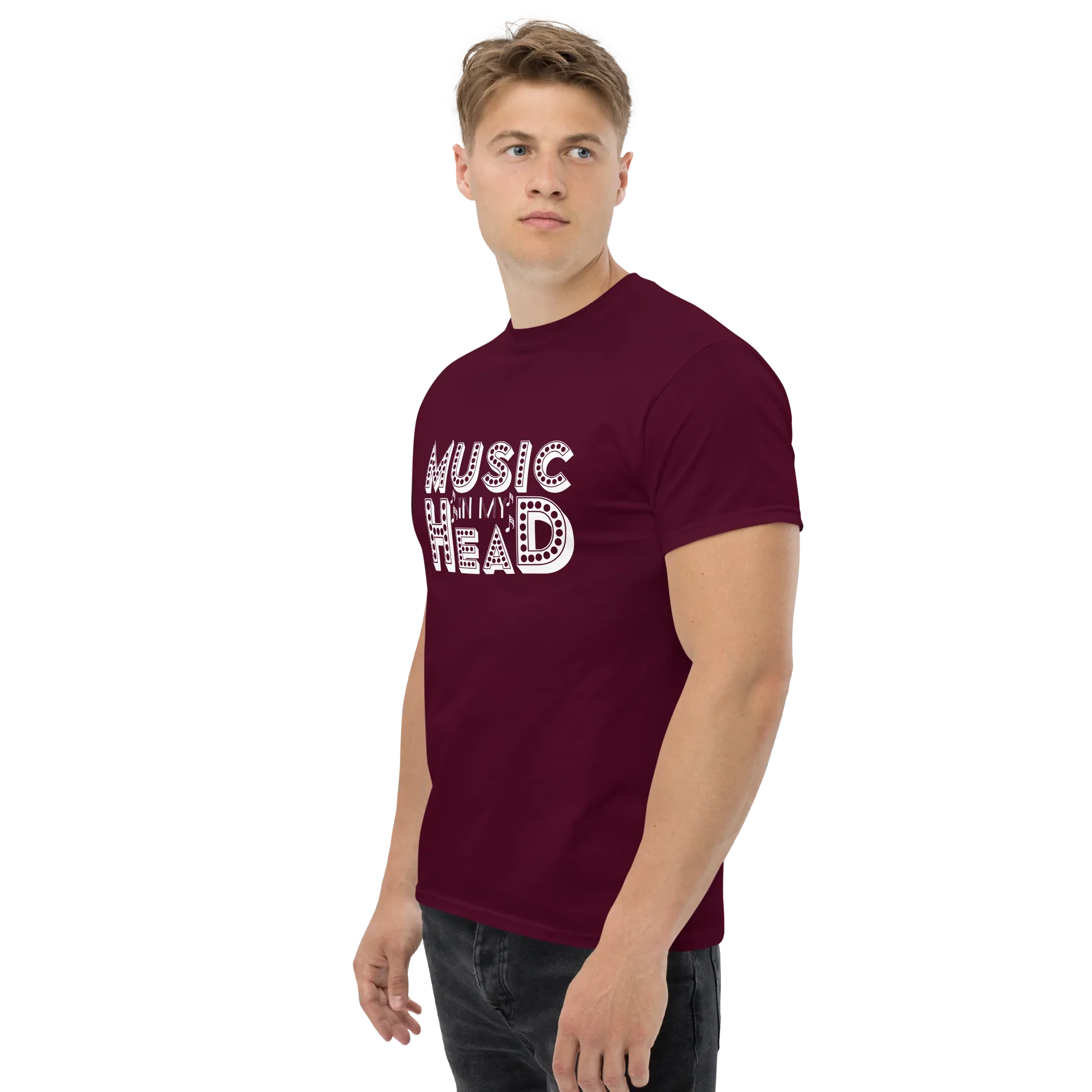 MUSIC IN MY HEAD unisex t-shirt - - Music t-shirts - Printoo Shop