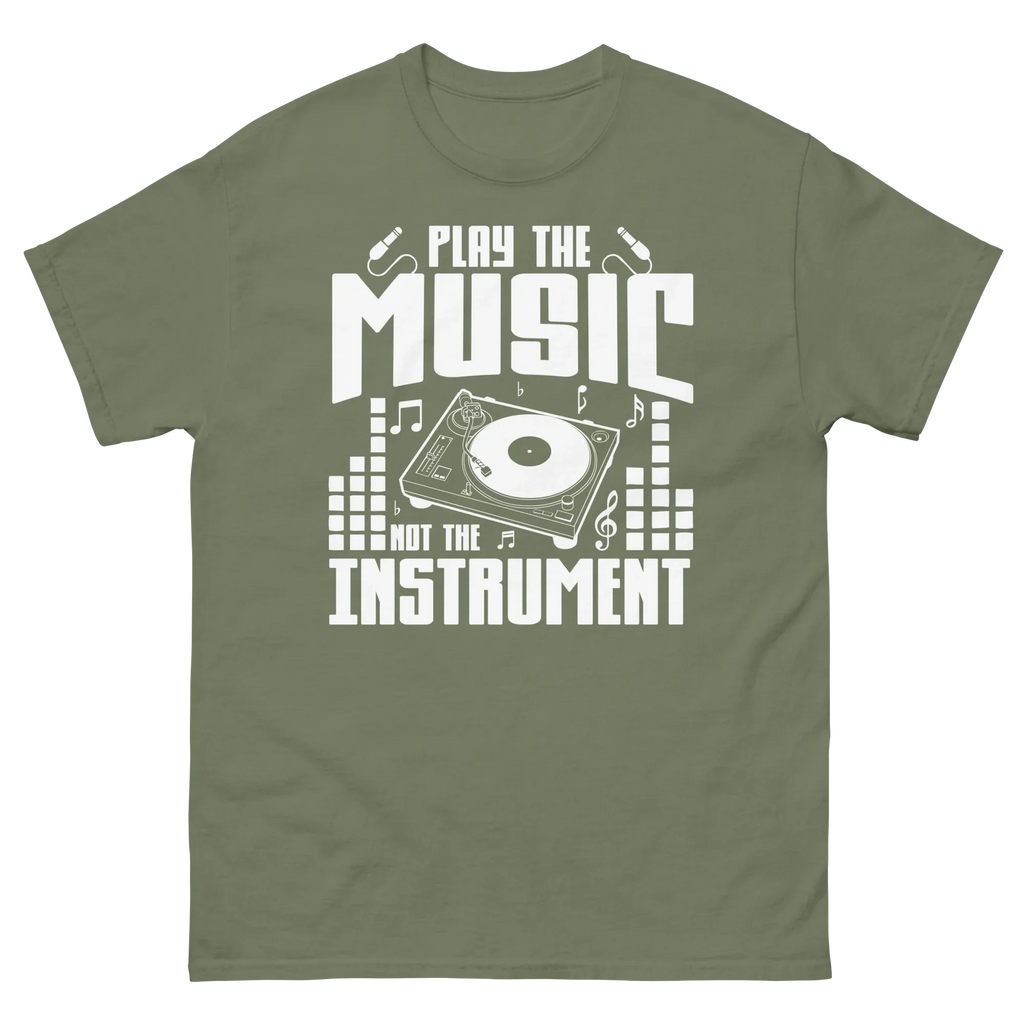 PLAY THE MUSIC NOT THE INSTRUMENT unisex t-shirt - - Music t-shirts - Printoo Shop