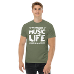 Samarreta clàssica unisex WITHOUT MUSIC - Granat / S - Printoo Shop - 3664102_12634