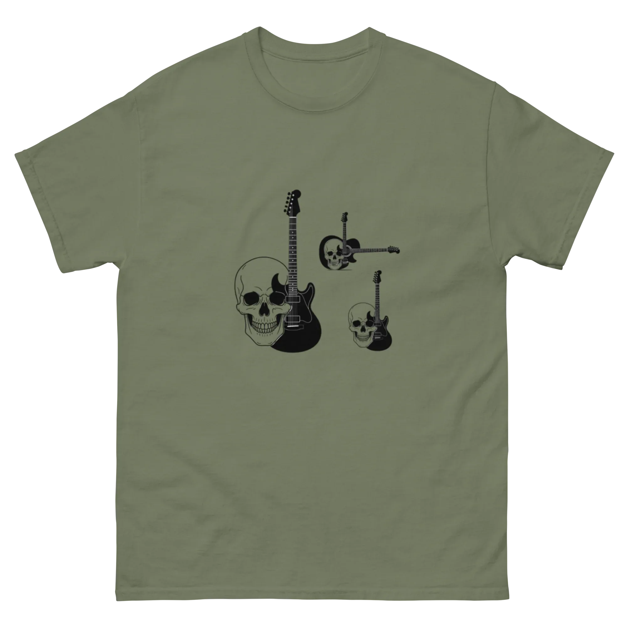 THREE SKULLS,THREE GUITARS unisex t-shirt - - - Printoo Shop
