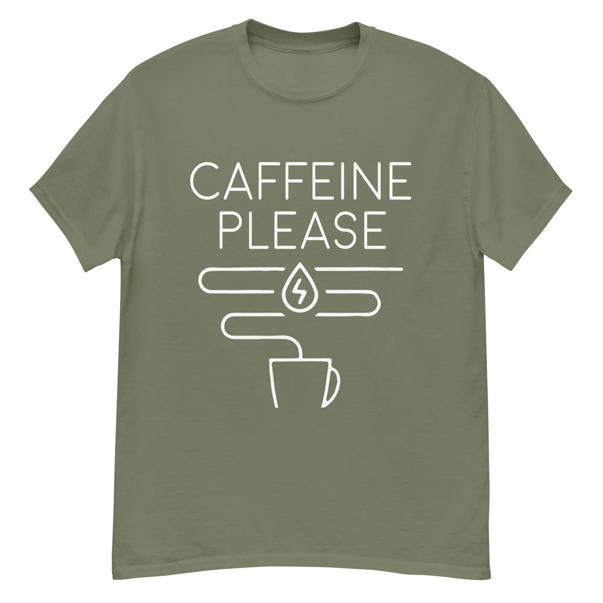 CAFFEINE PLEASE unisex t-shirt - Printoo Shop - - t-shirt, unisex, Unisex Classic Tee | Gildan 5000