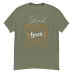 GRANDPA LOVES COFFEE unisex t-shirt - - - Printoo Shop