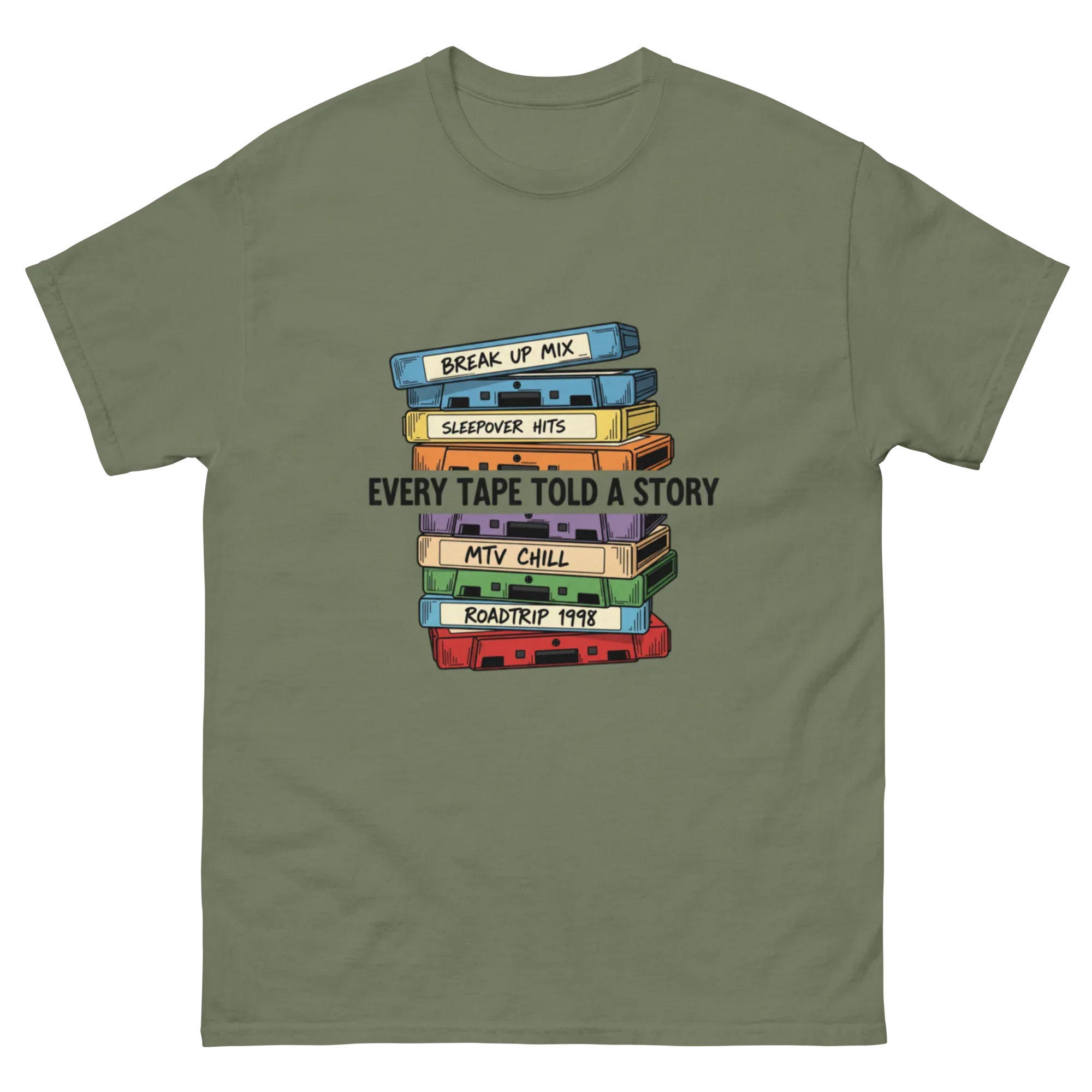 VINTAGE MUSIC CASSETTE unisex t-shirt - Printoo Shop - - Music t-shirt, unisex, Unisex Classic Tee | Gildan 5000